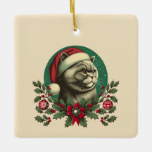 Jul British Kort Hair Cat Ceramic Ornamic