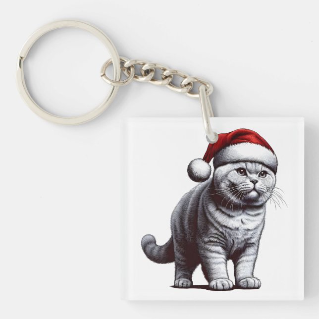 Jul British shorthair Cat, Julafton Santa Kitten (Framsidan)