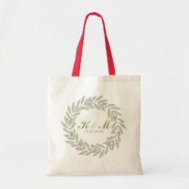 Jul Bröllop Bride Groom Monogram-andedräkt Tygkasse