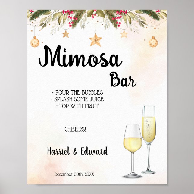 Jul Bröllop Mimosa Pub Möhippa Poster (Framsidan)
