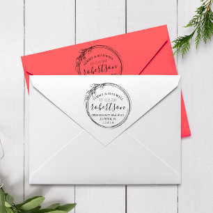 Jul Bröllop Stationery Frimärke Stämpel
