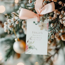 Jul Bröllopsdusch Favor Tag | Folie Framsida