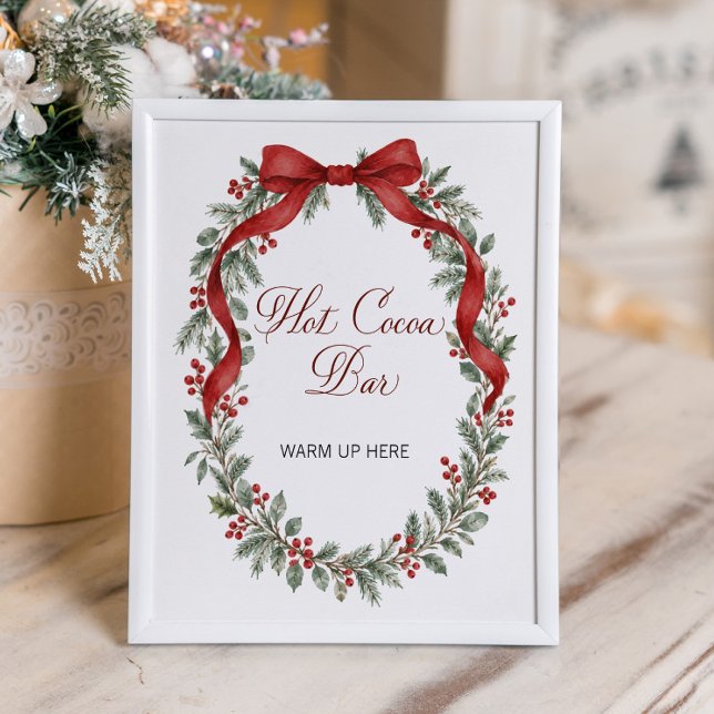 Jul Bröllopsdusch Hot Cocoa Bar Poster (Skapare uppladdad)