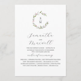 Jul-Bröllopsprogrammen Elegant Winter Greenery Program