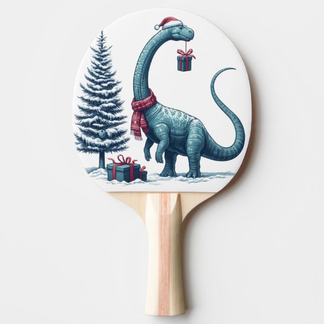 Jul Brontosaurus dinosaur Pingisracket (Framsidan)