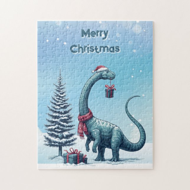 Jul Brontosaurus dinosaur Pussel (Vertikal)