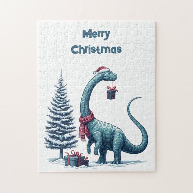 Jul Brontosaurus dinosaur Pussel (Vertikal)