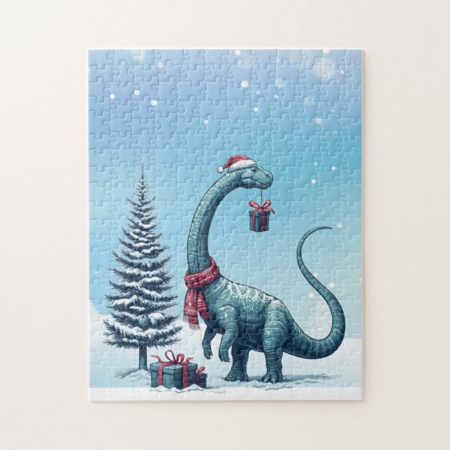 Jul Brontosaurus dinosaur Pussel (Vertikal)