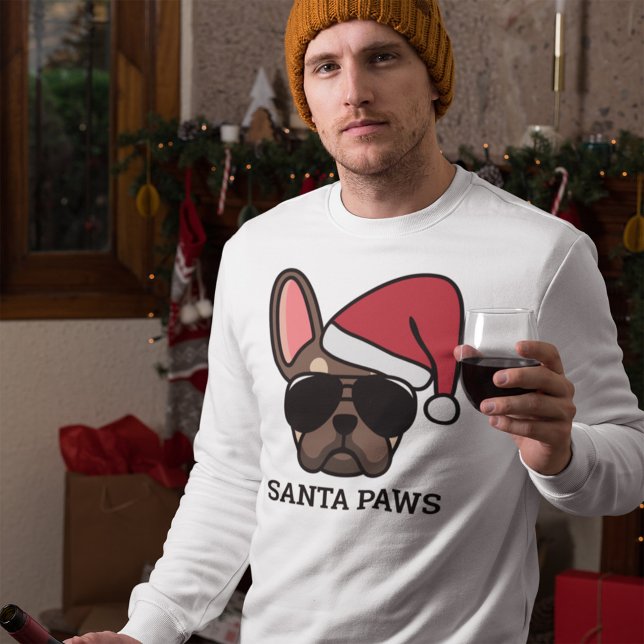 Jul Brown Tan Fransk Bulldog Sweatshirt (Skapare uppladdad)