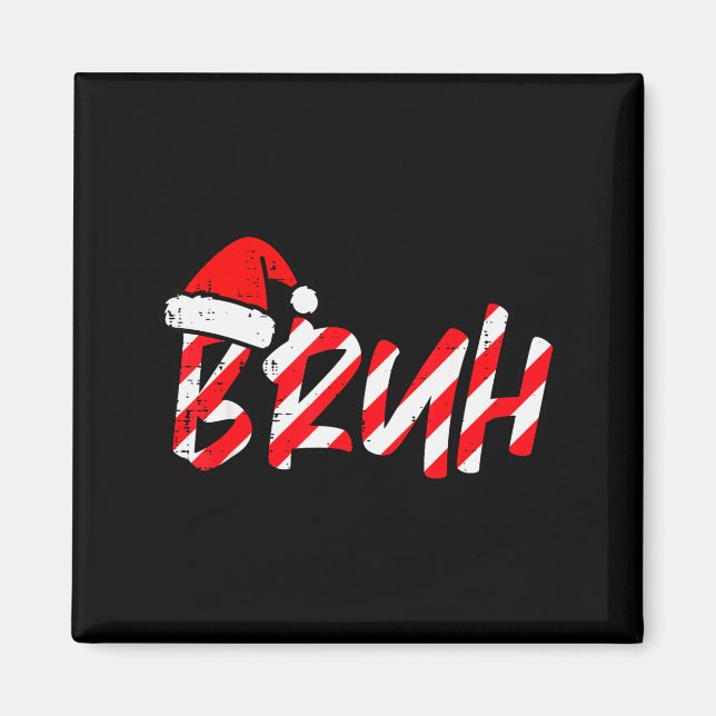 Jul Bruh Godisstav Julhatt Xmas Meme Män  Magnet (Framsidan)