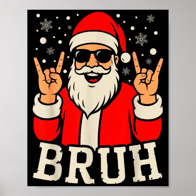 Jul Bruh Meme Rolig Tomte Tonårspojkar Ki Poster (Framsidan)