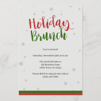 Jul Brunch-inbjudan Inbjudningar