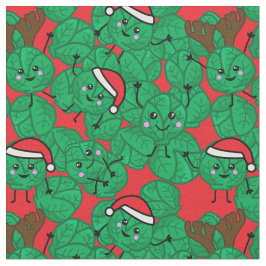 Jul Brussel Sprouts Cute Food Patterned Tyg