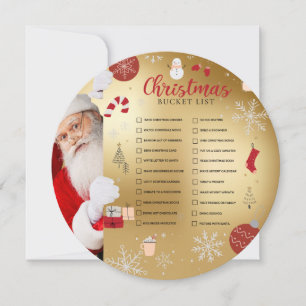 Jul Bucket List-kort Julkort