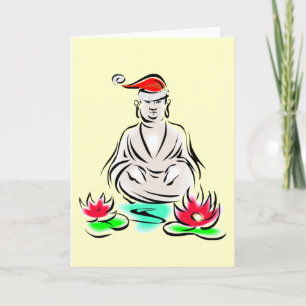 Jul Buddha teckning Helgkort