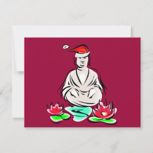 Jul Buddha teckning Julkort