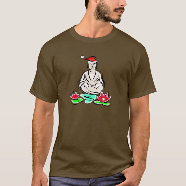 Jul Buddha teckning T-shirt (Framsida)