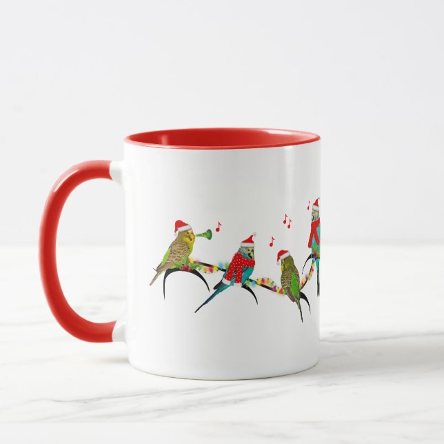 Jul Budgie Frenzy Mugg (Vänster)