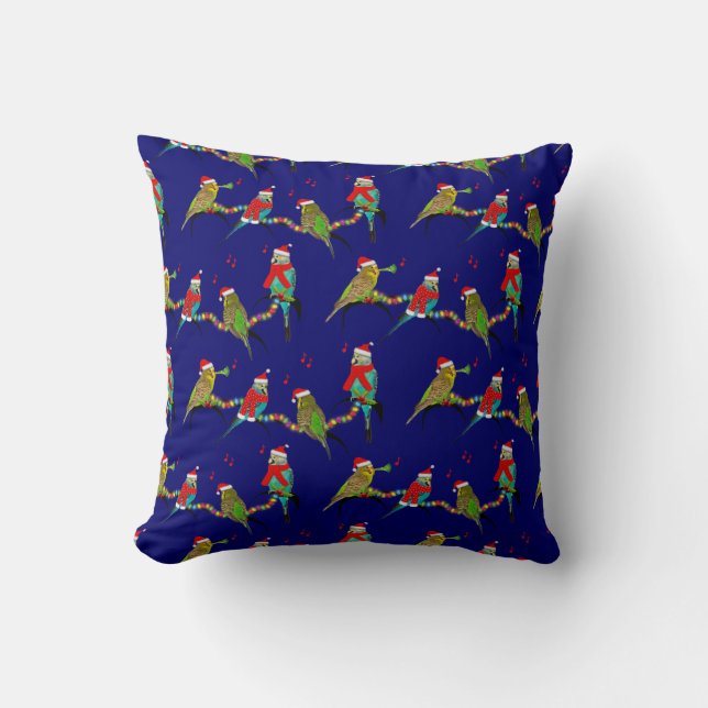 Jul Budgie Frenzy Pillow (flottan) Kudde (Framsida)