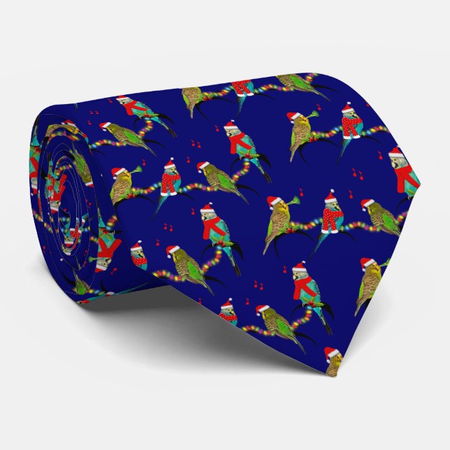 Jul Budgie Frenzy Tie (flottan) Slips (Rullad)