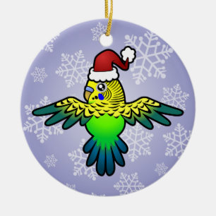 Jul Budgie Julgransprydnad Keramik