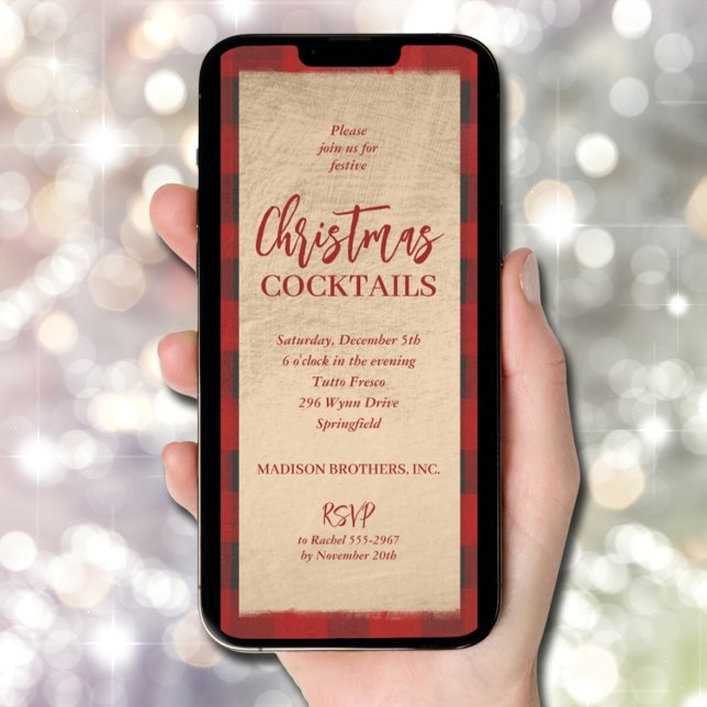 Jul Buffalo Play Party Inbjudningar (INSTANT DOWNLOAD and/or PRINTED Christmas Buffalo Plaid Party Invitations)