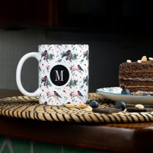 Jul Bull-finch & Red Berries Mönster Mugg