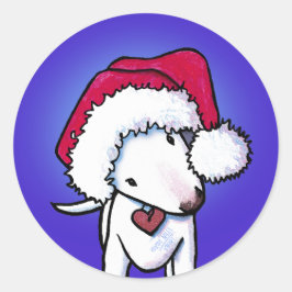 Jul Bull Terrier KiniArt Sticker Runt Klistermärke