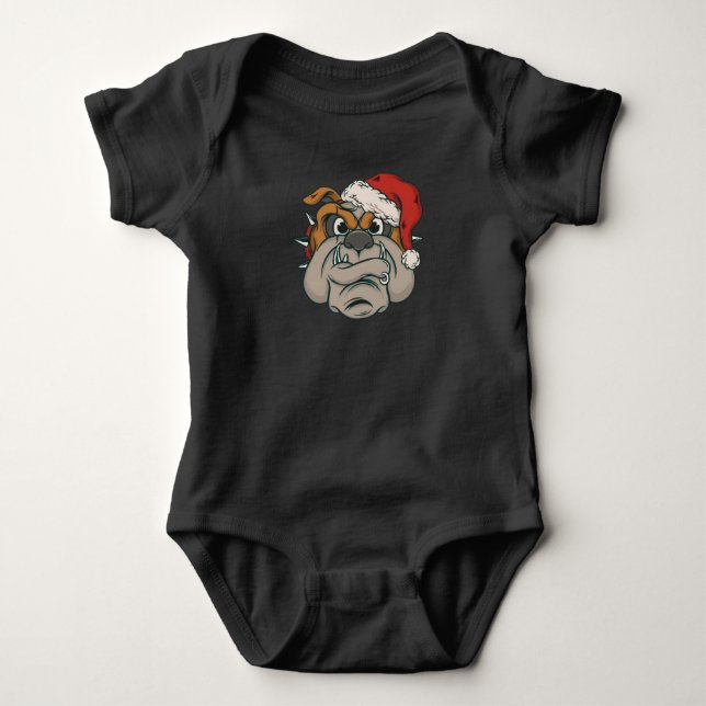 Jul Bulldog T Shirt (Framsida)