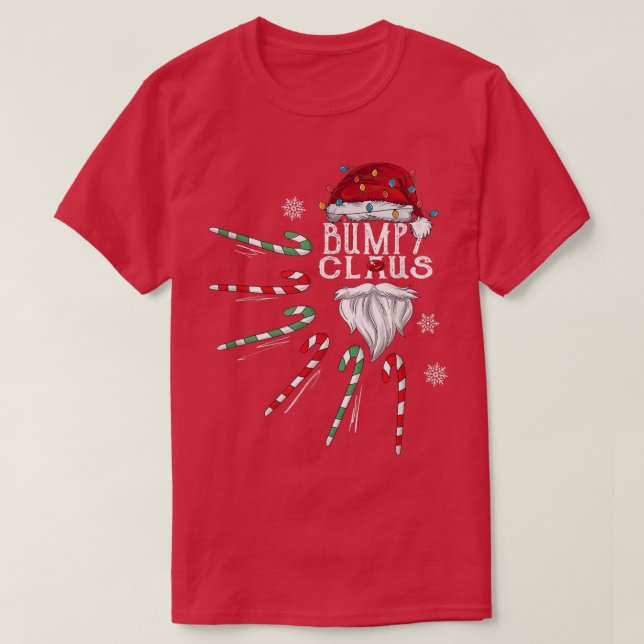 Jul Bumpy Claus Bumpy Beard Candy cane Funny T Shirt (Design framsida)
