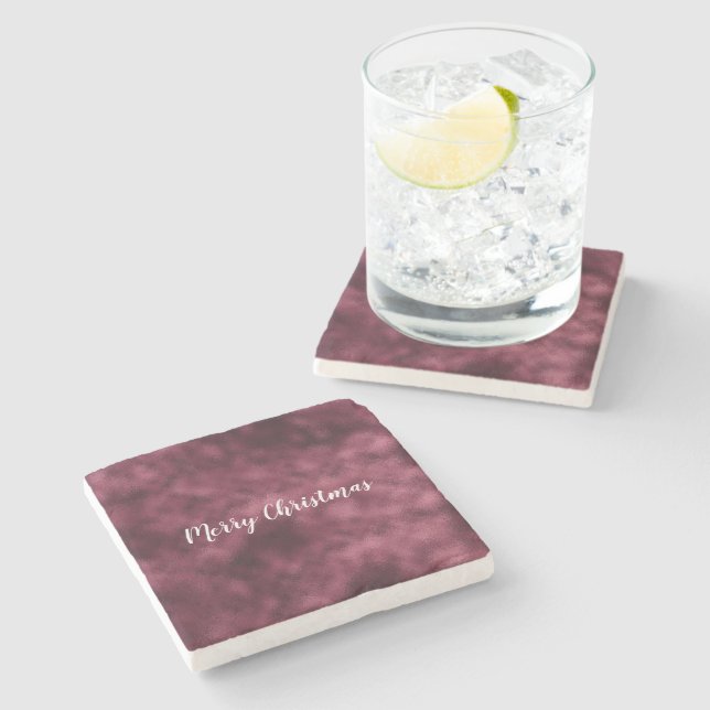 Jul Burgundy Red Stenunderlägg (Sidan)