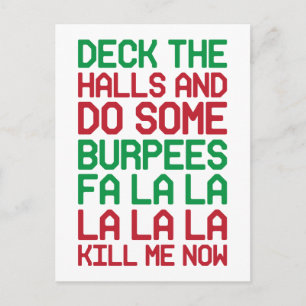 Jul Burpees Helg Vykort