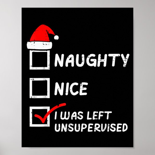 Jul Busiga Snälla Vänster Utan Tillsyn Xmas Män  Poster (Framsidan)