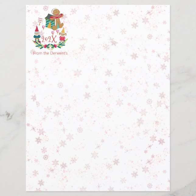 Jul-byn Brev Personal Cute Helgdag (Framsida)