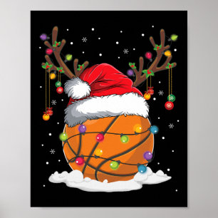 Jul Bysketbyll Reindeer Roligt Santa Hat Julafton Poster