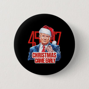 Jul Came Tidigt Funny Donald Trump Santa Clau Knapp