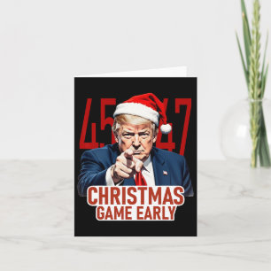 Jul Came Tidigt Funny Donald Trump Santa Clau Kort