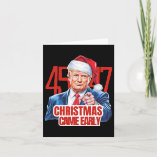 Jul Came Tidigt Funny Donald Trump Santa Clau Kort