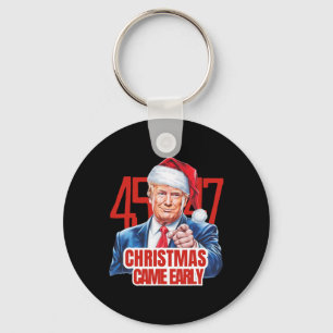 Jul Came Tidigt Funny Donald Trump Santa Clau Nyckelring