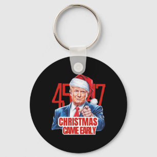 Jul Came Tidigt Funny Donald Trump Santa Clau Nyckelring