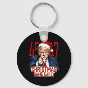 Jul Came Tidigt Funny Donald Trump Santa Clau Nyckelring