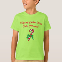 Jul Candy cane - David Kids Basic T-Shirt