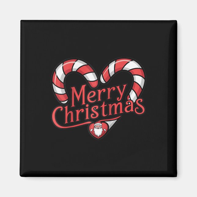 Jul Candy cane - God jul Magnet (Framsidan)