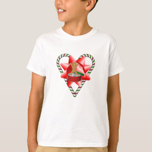 Jul Candy cane Heart Cookie Cute Tee