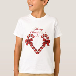 Jul Candy cane Heart Ekg Strip Anpassningsbar Tee