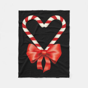Jul Candy cane Heart for Children Manar Women Fleecefilt