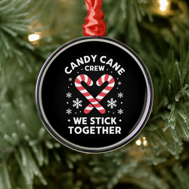 Jul Candy cane Heart Vi håller ihop Julgransprydnad Metall (Träd)