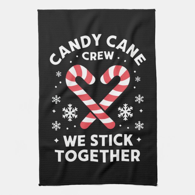 Jul Candy cane Heart Vi håller ihop Kökshandduk (Vertikal)