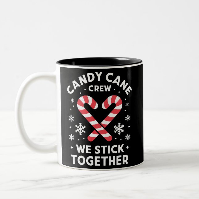 Jul Candy cane Heart Vi håller ihop Två-Tonad Mugg (Vänster)