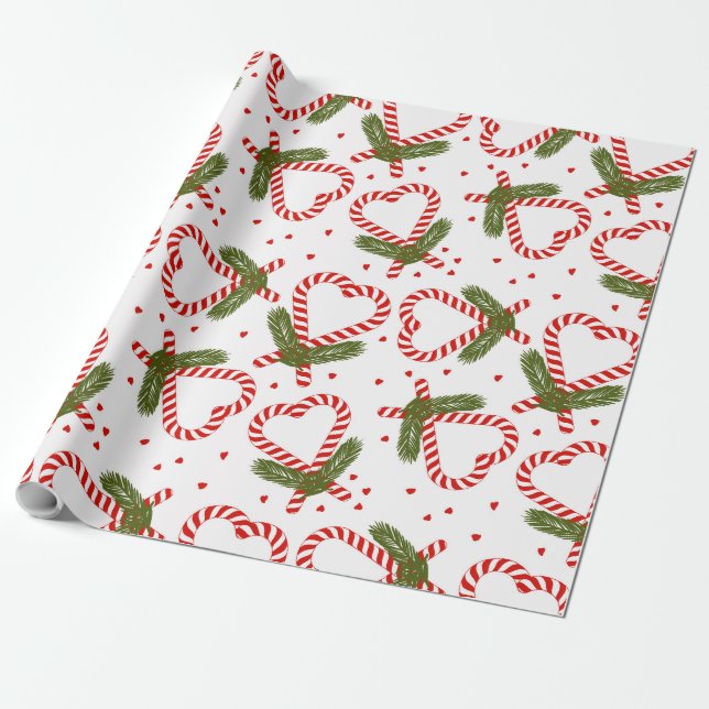 Jul Candy cane Hearts Helgdag Kathrin Legg Presentpapper (Utrullad)